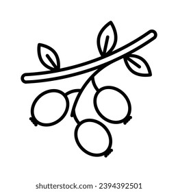 Beautiful and amazing icon of hawthorn in trendy style