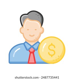 Beautiful and amazing vector of investor, editable style