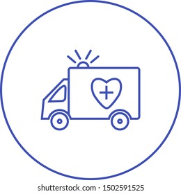 Beautiful ambulance vector line icon