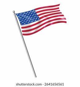 A beautiful American flag. Vector illustration EPS10
