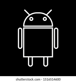 Beautiful Android vector line icon