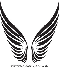 beautiful angel, phoenix or bird wings, tatoo