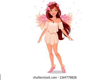 Beautiful angel vector illustration