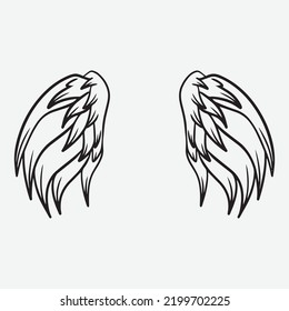 Beautiful angel wings clipart, editable vector files for all your graphic needs.