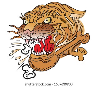 Beautiful  angry tiger commercial use