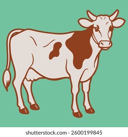 Beautiful animal baby cow vector  artwork illustration