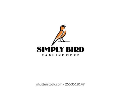 Beautiful Animal Bird Outline Wildlife Logotype Design 