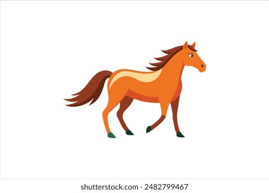 Beautiful animal horse vector image art illustration