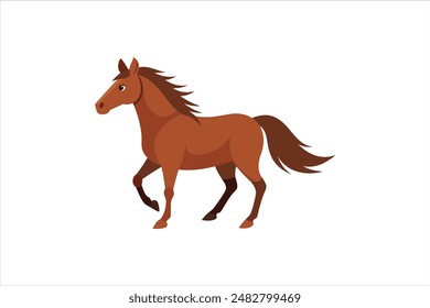 Beautiful animal horse vector image art illustration