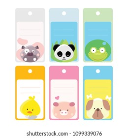 Beautiful Animal Name Tag Stock Vector (Royalty Free) 1099339076 ...