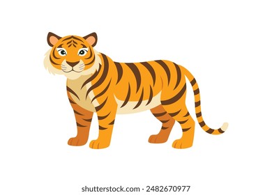 Beautiful animal tiger vector image art illustration