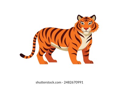 Beautiful animal tiger vector image art illustration