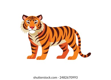 Beautiful animal tiger vector image art illustration