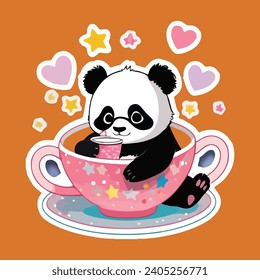 Beautiful animal vector art sticker. Illustration Design
