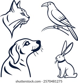 Beautiful Animals Icon Vector Illustration for Creatives