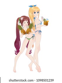 Anime Girl Bikini Stock Vectors Images Vector Art Shutterstock