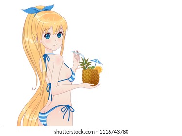 Bikini Girl Anime Images Stock Photos Vectors Shutterstock