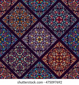 beautiful antique pattern on a dark background seamless pattern