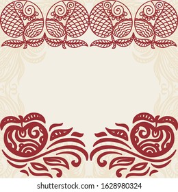 Beautiful apple background. Vector illustration