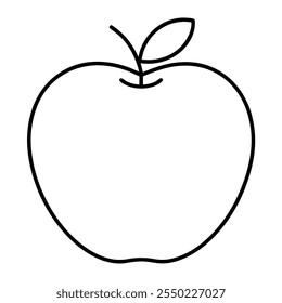 A beautiful apple line icon vector 