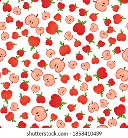 Beautiful apple pattern, great design for any purposes. Vector design template. Nature illustration.Fabric pattern. Pattern for cover, fabric, walpaper, paper gift, packing