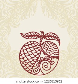Beautiful apple. Vector illustration