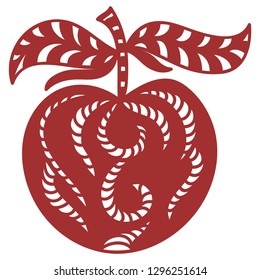 Beautiful apple. Vector illustration