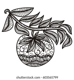 Beautiful apple. Vector illustration.