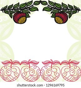 Beautiful apples. Vector illustration