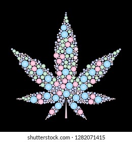 Beautiful and apstract marijuana leaf