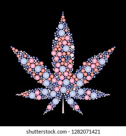 Beautiful and apstract marijuana leaf