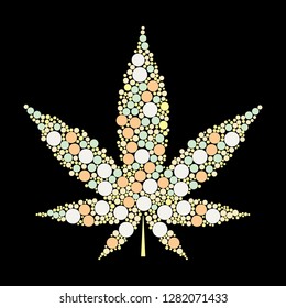 Beautiful and apstract marijuana leaf