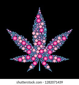 Beautiful and apstract marijuana leaf