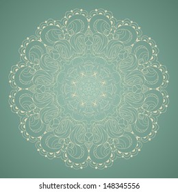 Beautiful arabesque lace pattern background vector eps 8