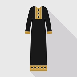 Stylish and elegant Muslim woman in traditional Islamic clothing