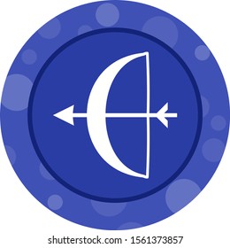 Beautiful Archery Glyph Vector Icon