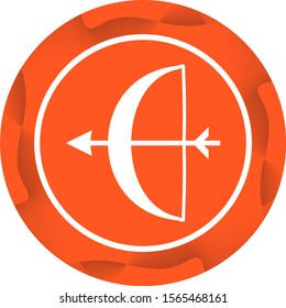 Beautiful Archery Glyph Vector Icon