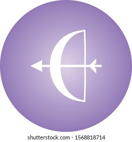 Beautiful Archery Glyph Vector Icon