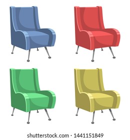 Beautiful arm chair vector design illustration isolated on white background