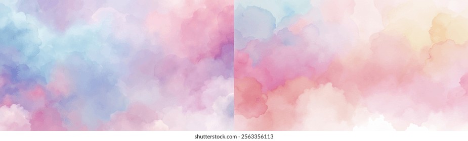 A beautiful array of pastel clouds creates a serene and inviting backdrop for any project.