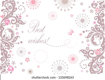 Beautiful arrival card