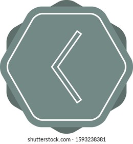 Beautiful Arrow Back Line Vector Icon