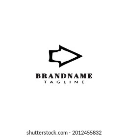 diseño de flecha hermosa plantilla logotipo icono diseño moderno vector plano