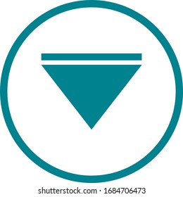 Beautiful Arrow Down Glyph Vector Icon
