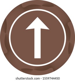 Beautiful Up Arrow Glyph Vector Icon