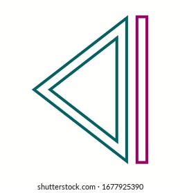 Icono de vector de línea siguiente de flecha hermosa