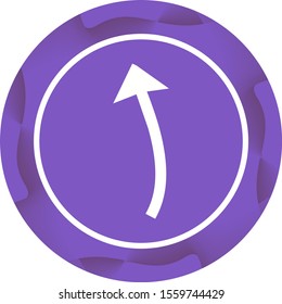 Beautiful Arrow Pointing Up Glyph Vector Icon