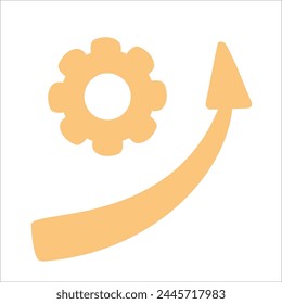 Beautiful Arrow Pointing Up Glyph Vector Icon