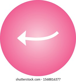 Beautiful Arrow Pointing Left Glyph Vector Icon