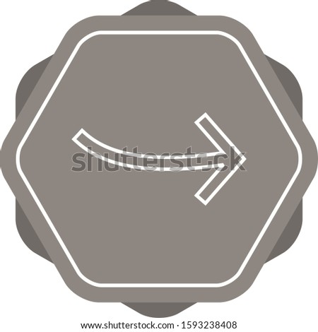 Beautiful Arrow Pointing right Line Vector Icon